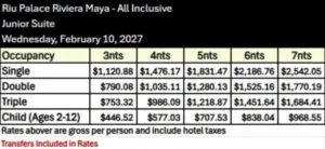 Junior Suite Room Rates (1)