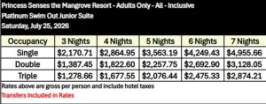 Platinum Swim Out Rates